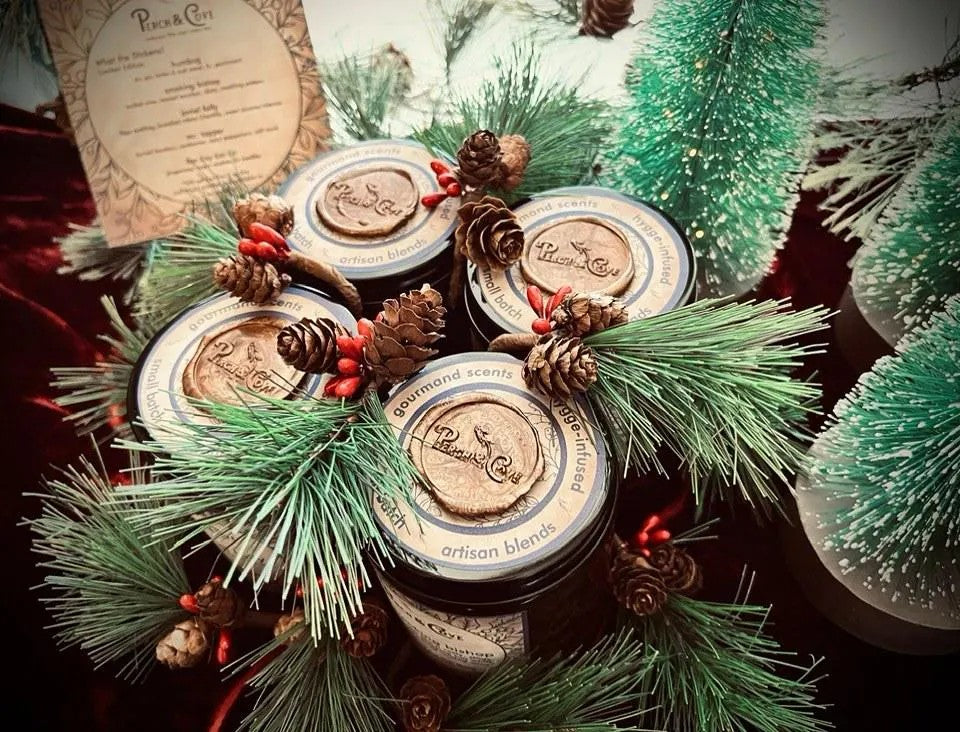 Dickensian Inspired Candles for Charles Dicken's Christmas Carol fans Humbug, Smoking Bishop, Jovial Folly, Fezziwig, Mr Topper, Tiny Tim
