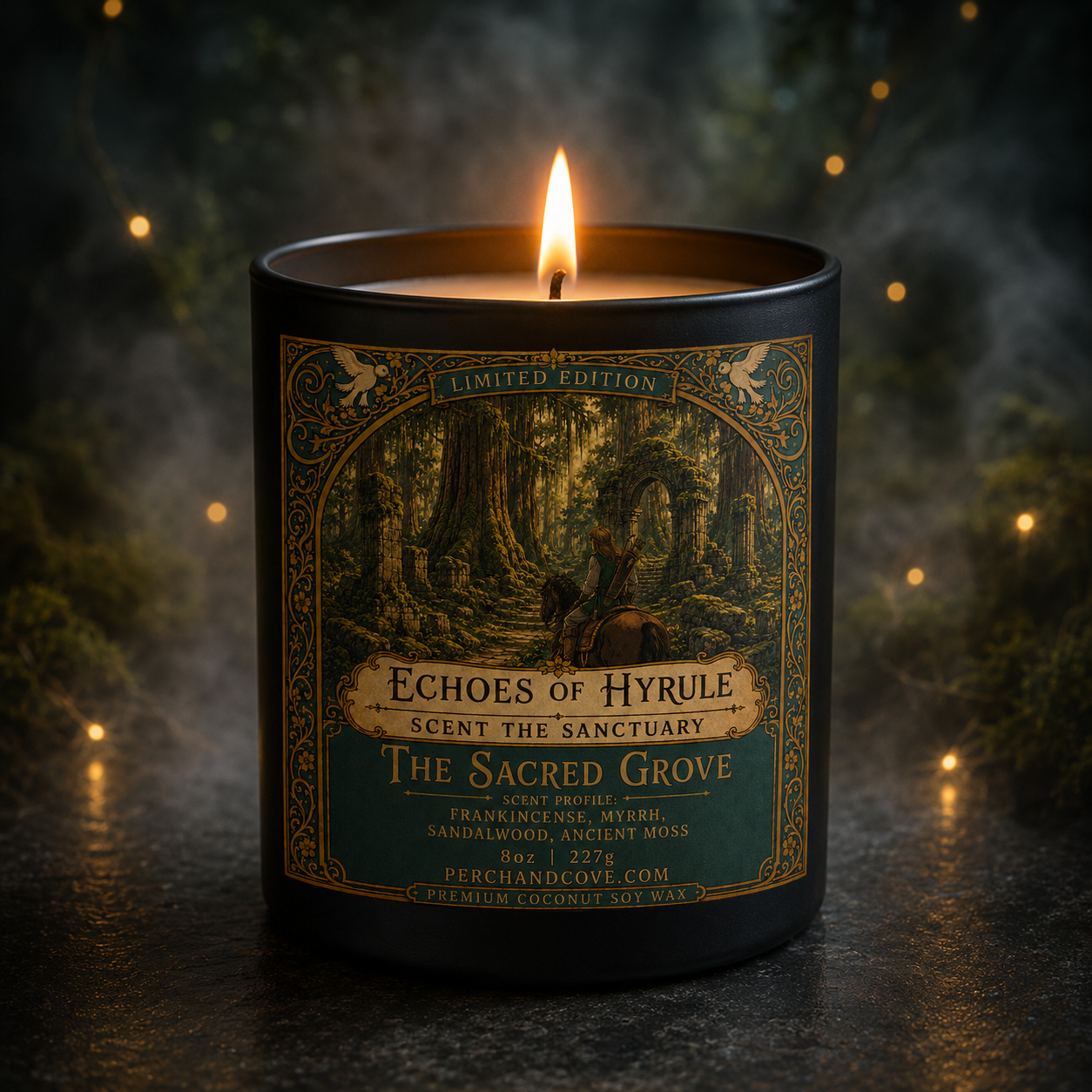 Hyrule Fantasy Candle Sacred Grove | Limited Edition Gaming Candles – Perch and Cove