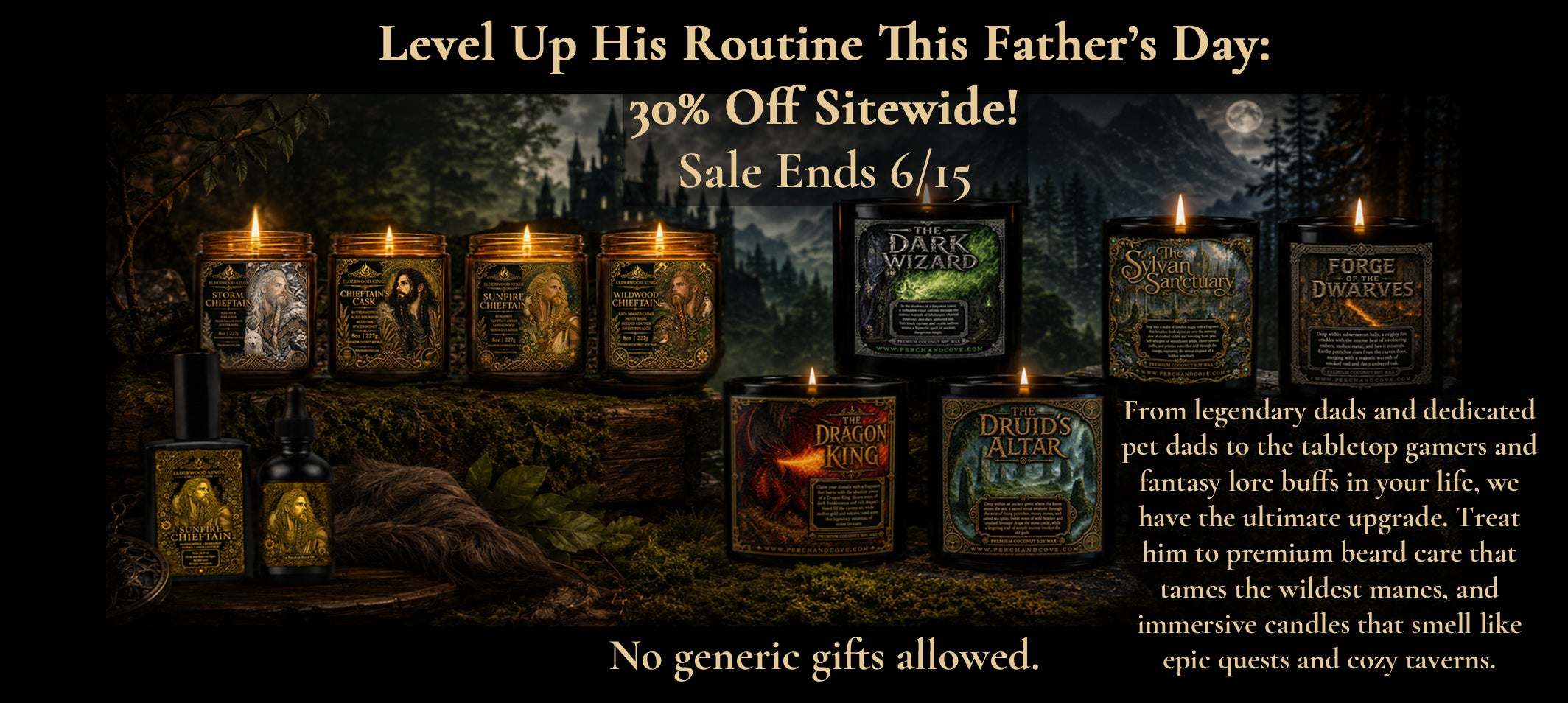 gaming rpg candles fantasy scents for fathers day