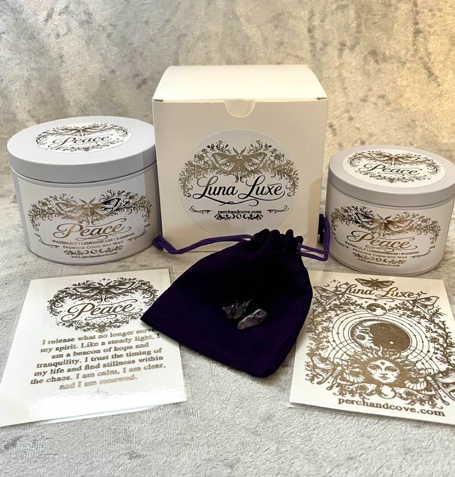Peace Intention Candle | Waterlily Lemongrass Bamboo Scent – Perch and Cove
