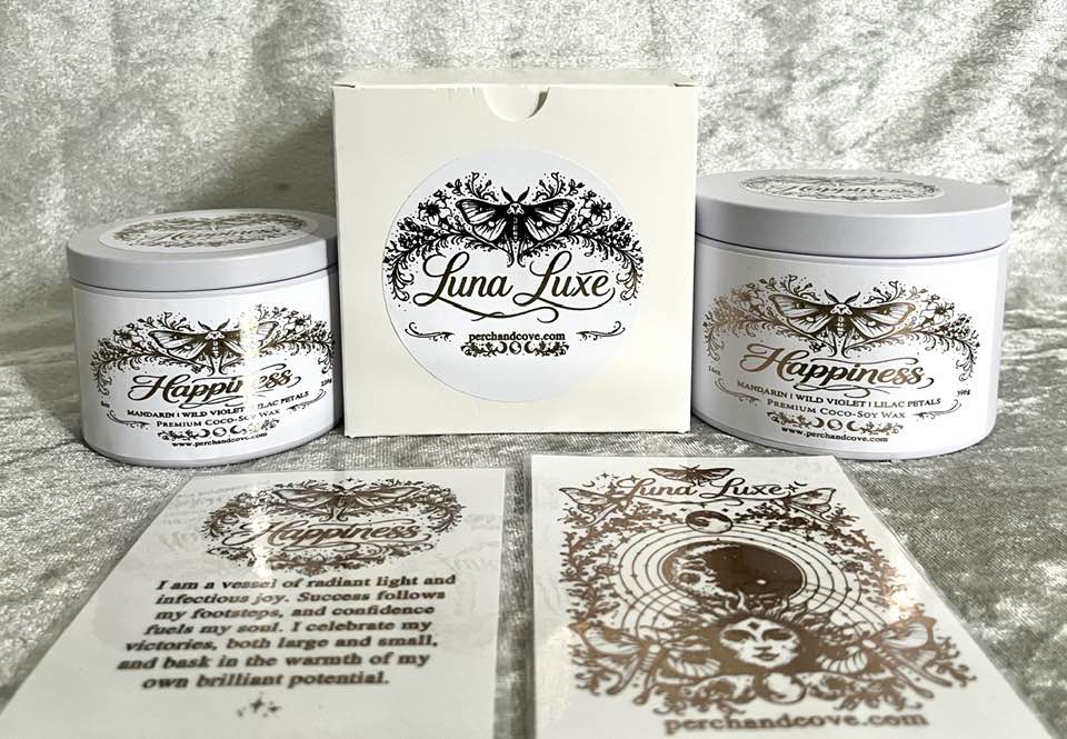 Happiness Wish Candle with Citrine Crystal | Luna Luxe Collection – Perch and Cove