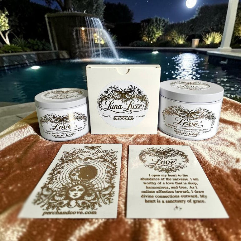 Love Manifestation Candle | Luna Luxe Intention Candle – Perch and Cove