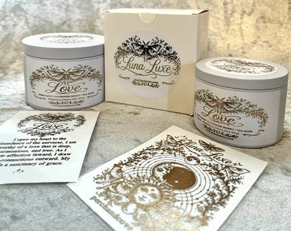 Love Wish Candle with Rose Quartz Crystal | Luna Luxe Collection – Perch and Cove
