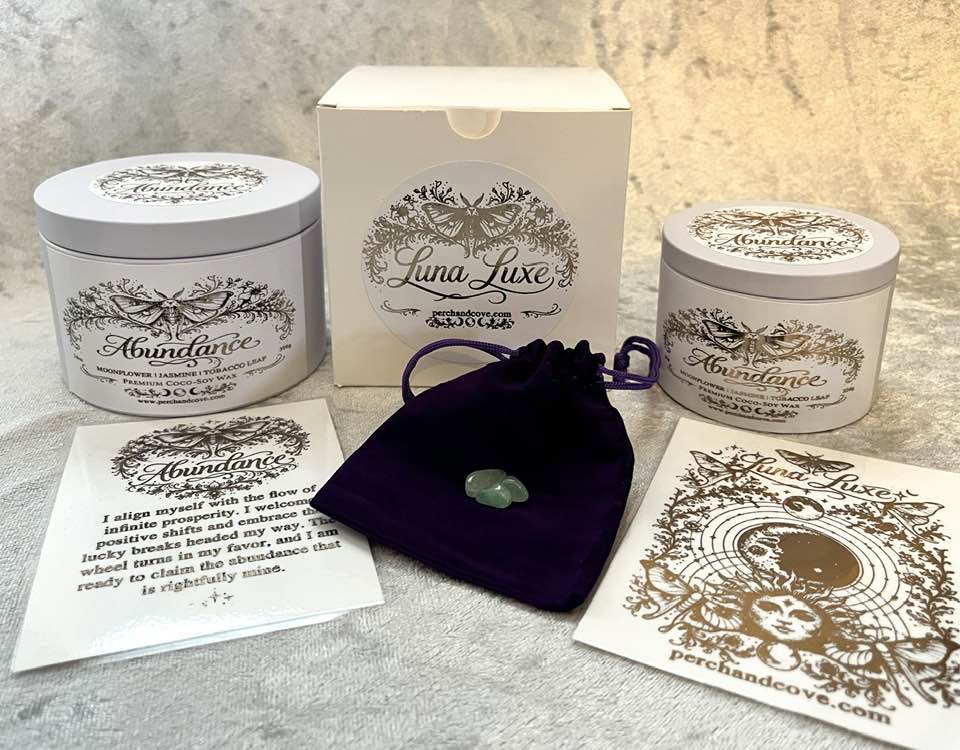 Abundance Intention Candle | Moonflower Jasmine Tobacco Leaf Scent – Perch and Cove
