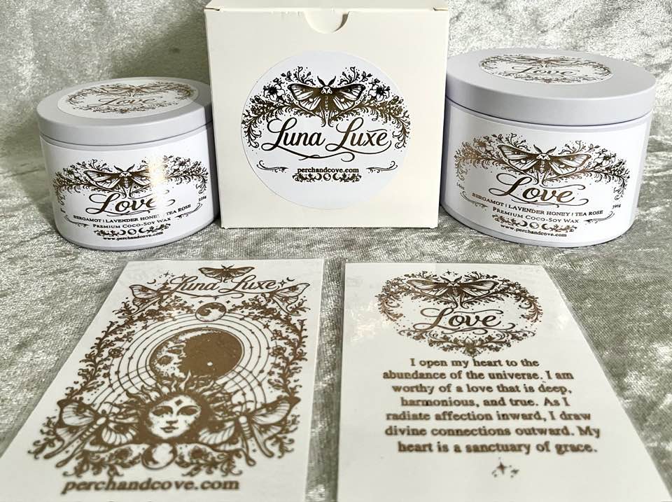Love Intention Candle | Tea Rose Bergamot Lavender Scent – Perch and Cove