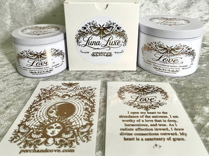 Love Intention Candle | Tea Rose Bergamot Lavender Scent – Perch and Cove