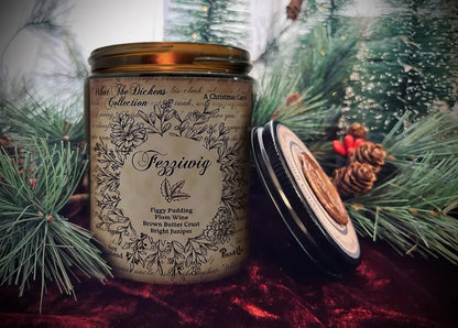 Fezziwig Candle Christmas Carol Figgy Pudding Brown Butter Scented Scrooge
