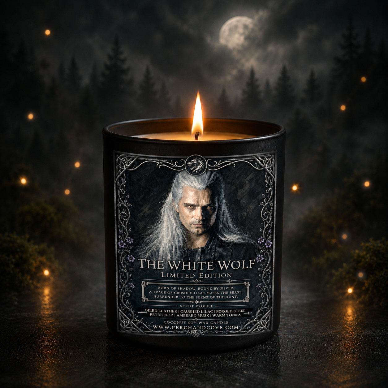 The White Wolf Witcher Candle Geralt Candle Man Cave Candle | Perch and Cove